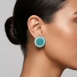 The 'Azure Mosaic' Artisanal Studs